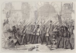 Enthousiaste Ontvangst voor de Britse Vrijwilligers voor Garibaldi in Napels, een Scène in de Toledo